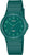 Montre pour femme avec bracelet en résine verte et cadran rond avec chiffres
