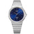 Casio Quarz-Armbanduhr: dunkelblaues Zifferblatt, Edelstahlarmband, Wasserresist WR