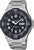 Montre de sport pour homme avec bracelet en acier inoxydable, cadran sombre et affichage de la date « LUN »