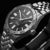 Montre de plongée pour homme en acier inoxydable avec cadran noir et heures marquées