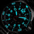 Montre pour homme Marc and Sons avec cadran noir et chiffres/index bleu lumineux.
