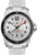 Montre homme avec cadran blanc, lunette en céramique noire et bracelet en métal