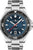 Montre bracelet pour homme, cadran bleu, date, bracelet en métal, automatique