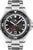 Automatische Herrenuhr mit schwarzem Zifferblatt, Datumsfenster und Metallarmband