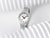 Montre homme sur bracelet en acier inoxydable, cadran blanc rond avec index noirs