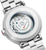 Fond de montre automatique Mondaine pour homme avec mouvement apparent, verre saphir et bracelet en acier inoxydable