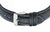 Bracelet en cuir avec boucle ardillon pour montre homme, bleu foncé, avec surpiqûres
