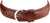Bracelet en cuir marron pour montre homme avec boucle ardillon et rivets.