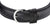 Bracelet en cuir noir avec boucle ardillon et fermoir argenté pour une montre radio-pilotée homme.