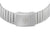 Bracelet métallique argenté pour une montre radio-pilotée pour homme avec logo de l'émetteur au dos