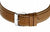 Bracelet en cuir marron avec boucle ardillon et fermoir métallique