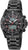 Schwarze Herrenfunkuhr mit Metallarmband, analogen Zeigern und digitaler Anzeige