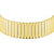 Goldfarbenes Metallarmband mit rechteckigen Gliedern und polierter Oberfläche