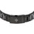 Bracelet de montre pour homme : boucle noire avec logo radio MasterTime sur bracelet en métal