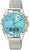 Montre-bracelet Master Time Funk : cadran turquoise, bracelet en maille d'acier inoxydable