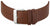 Montre homme : bracelet en cuir marron avec boucle ardillon argentée