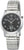Montre pour femme avec bracelet en métal argenté et cadran noir