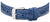 Bracelet de montre pour femme avec bracelet en cuir bleu et boucle argentée