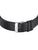 Schwarzes Lederarmband mit Dornschließe und Metallschnalle der Damen-Armbanduhr