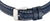 Bracelet de montre pour femme : cuir bleu avec boucle métallique et surpiqûre blanche