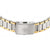 Montre pour femme avec bracelet en métal bicolore et fermoir, plaque centrale polie