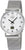 Montre Master Time pour femme avec bracelet milanais argenté et cadran rond, aiguilles noires, affichage.