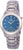 Montre pour femme avec cadran bleu et bracelet en métal, boîtier rond en titane