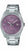 Casio Montre Homme avec bracelet en métal argenté et cadran violet, boîtier rond