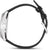 Herrenuhr mit schwarzem Lederarmband und silbernem Gehäuse, Seitenansicht