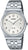 Bracelet de montre pour homme en acier inoxydable argenté, cadran blanc, affichage de la date et CASIO