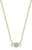 Collier doré avec pendentif ovale et pierre bleu turquoise