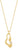 Collier doré avec pendentif goutte d'eau torsadée et petite pierre décorative