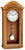 Horloge murale en bois avec cadran rond et pendule oscillante dans le boîtier