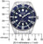 Montre de plongée avec cadran bleu et affichage de la date