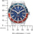 Herrenarmbanduhr mit blauem Zifferblatt, roten/blauen GMT-Beschriftungen auf der Lünette, Größenmaß