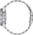Montre pour homme avec bracelet en acier inoxydable argenté et couronne moletée sur le côté