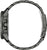 Vue latérale d'une montre bracelet pour homme sombre avec maillons en métal et fermoir poussoir