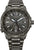 Bracelet de montre pour homme avec cadran noir, guichet date et bracelet en métal