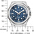 Herrenarmbanduhr mit blauem Zifferblatt, silberfarbenem Gehäuse und Metallarmband