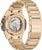Herrenarmbanduhr mit roségoldfarbenem Gehäuseboden und sichtbarem Uhrwerk