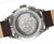 Bracelet de montre pour homme avec fond transparent et mouvement visible, bracelet en cuir marron, boîtier en acier inoxydable