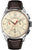 Bracelet de montre pour homme avec bracelet en cuir noir, cadran rond et boîtier argenté