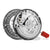 Automatik-Herrenuhr mit sichtbarem Uhrwerk, schwarzem Gehäuse und roter Krone