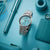 Montre pour homme avec cadran turquoise et bracelet en acier inoxydable