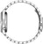 Bracelet de montre pour homme en vue latérale, boîtier en acier inoxydable avec couronne et bracelet à maillons