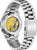 Bracelet de montre pour homme avec mouvement visible au dos, bracelet en acier inoxydable