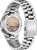Montre homme avec fenêtre de boîtier transparente, mouvement visible, bracelet en acier inoxydable
