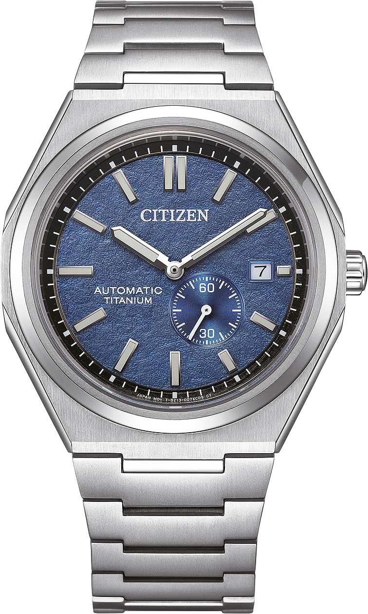 Bracelet de montre pour homme avec cadran bleu et bracelet en métal argenté, aiguilles et date