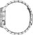 Montre bracelet en acier inoxydable avec lunette visible et bracelet en métal