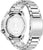 Fond de montre en acier inoxydable gravé avec bracelet en métal argenté